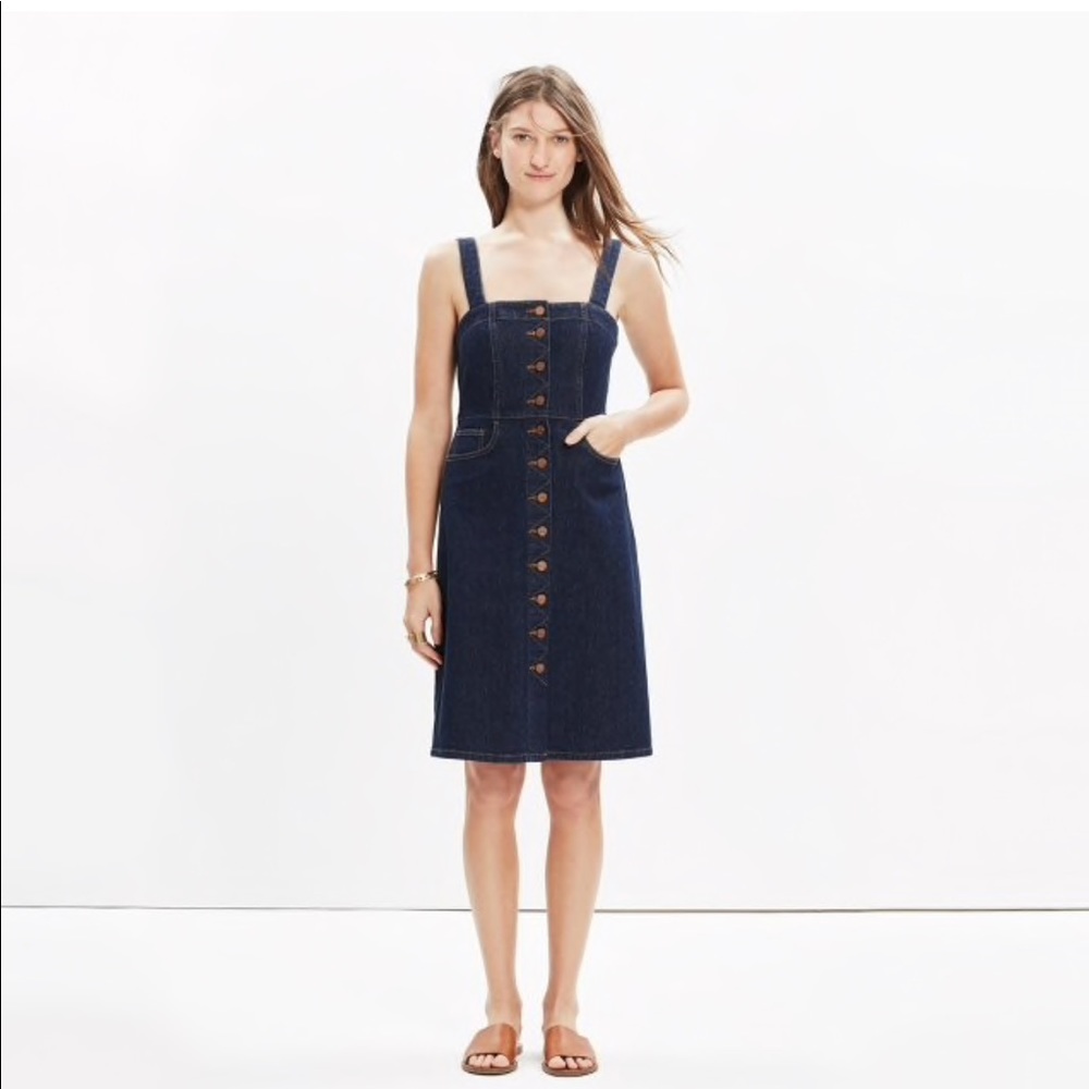 Madewell denim overall dress Matilda wash